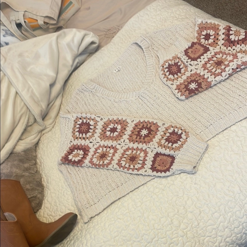 Granny square sweater